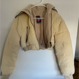 Urban Outfitter Velvet cropped Bomber jacket. Never worn!